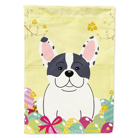 Carolines Treasures Carolines Treasures BB6011CHF Easter Eggs French Bulldog Piebald Flag Canvas House Size BB6011CHF